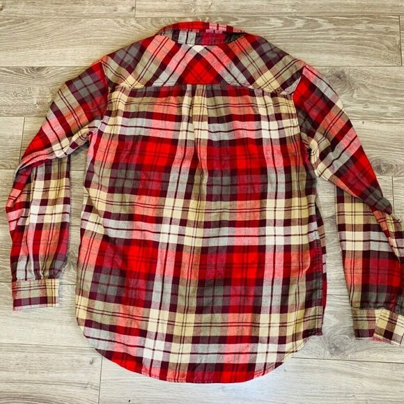 Columbia Omni-Wick Long Sleeve Button Up Flannel Shirt Men’s M Plaid Red Brown - Picture 13 of 14